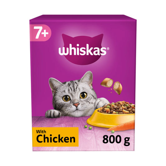Whiskas 7+ Chicken Senior Dry Cat Food GOODS ASDA   