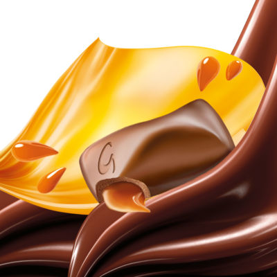 Galaxy caramel milk chocolate bar 135g, UK version