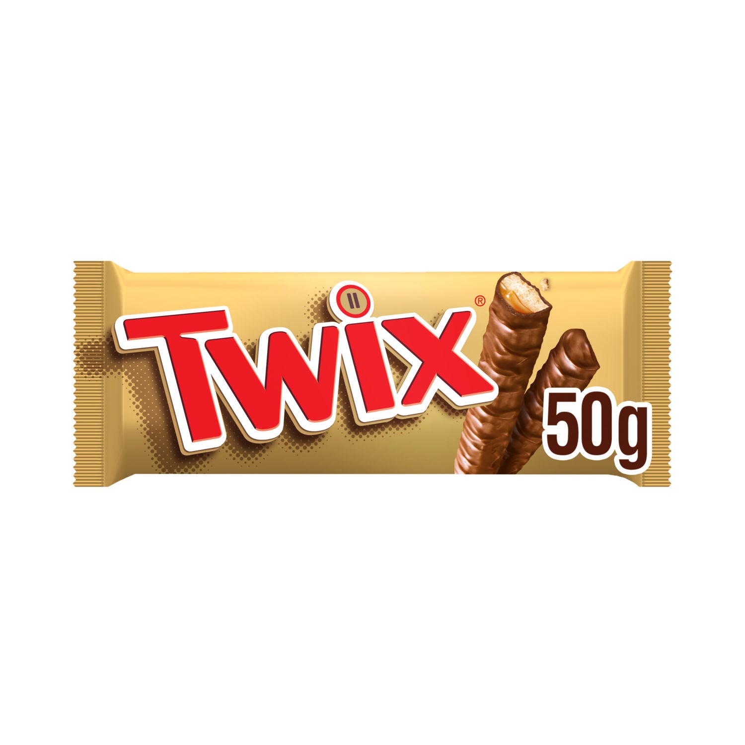 Twix caramel biscuit chocolate bar 50g (British brand)