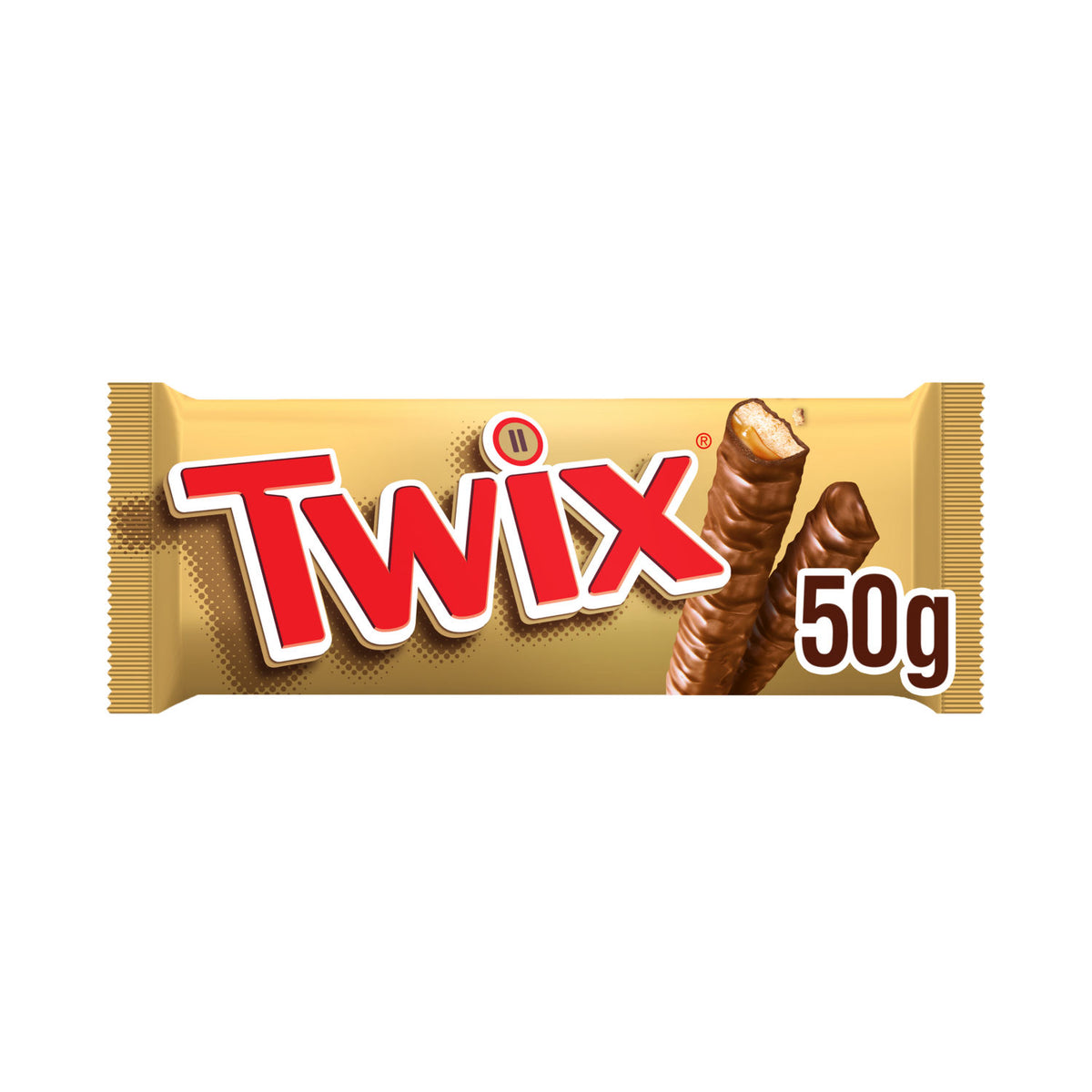 Twix caramel biscuit chocolate bar 50g (British brand)
