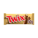 Twix caramel biscuit chocolate bar 50g (British brand)