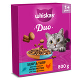 WHISKAS 1+ DUO Surf & Turf Dry Cat Food 800g