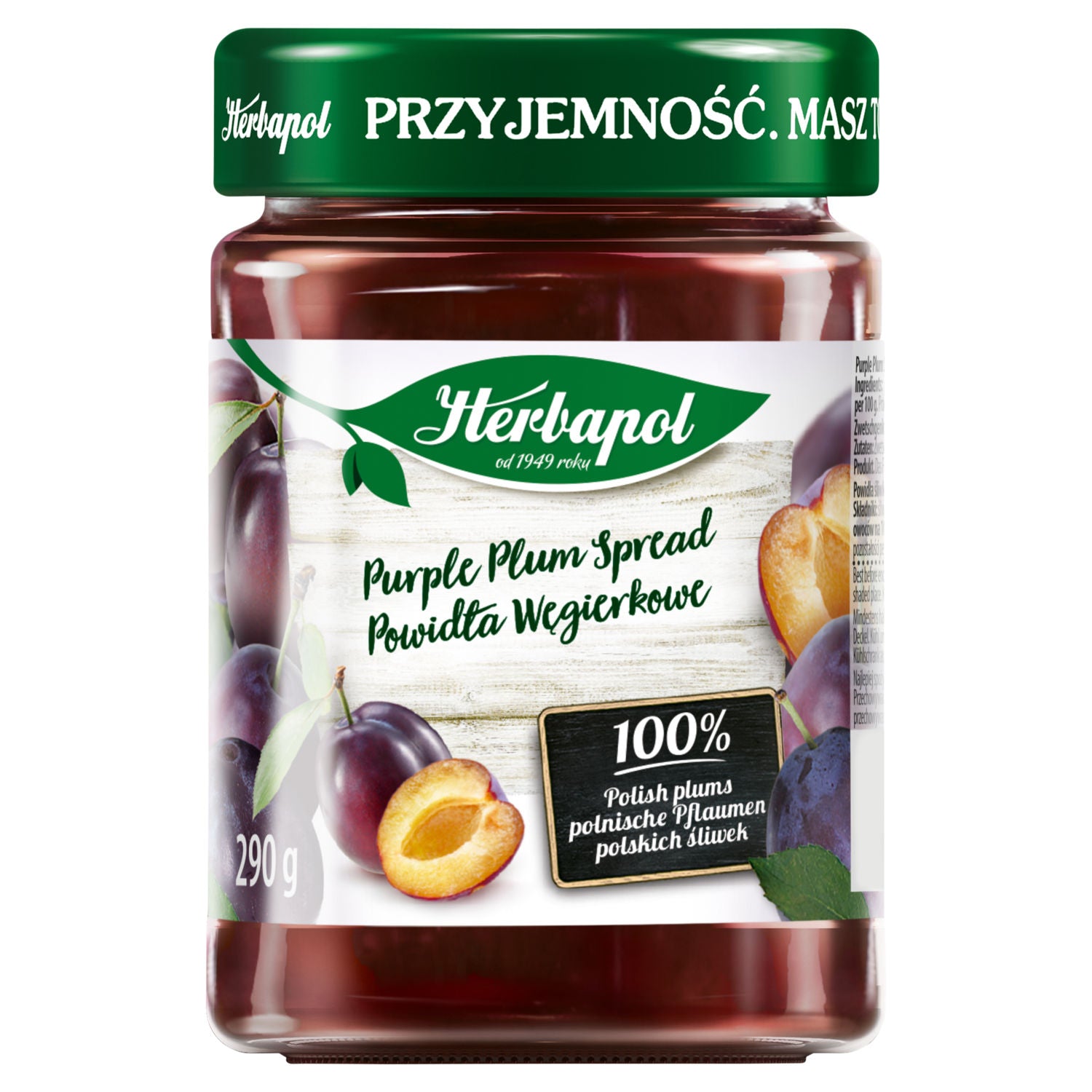 Herbapol purple plum spread 290g, imported from the UK