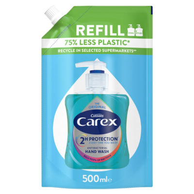 Carex antibacterial hand wash original refill 500ml, UK version