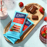 E. Wedel milk chocolate strawberry filling bar 100g - British product