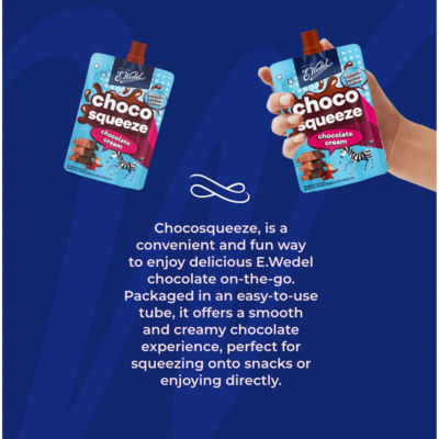 E. Wedel Chocolate Cream in a squeezable tube 50g, UK version