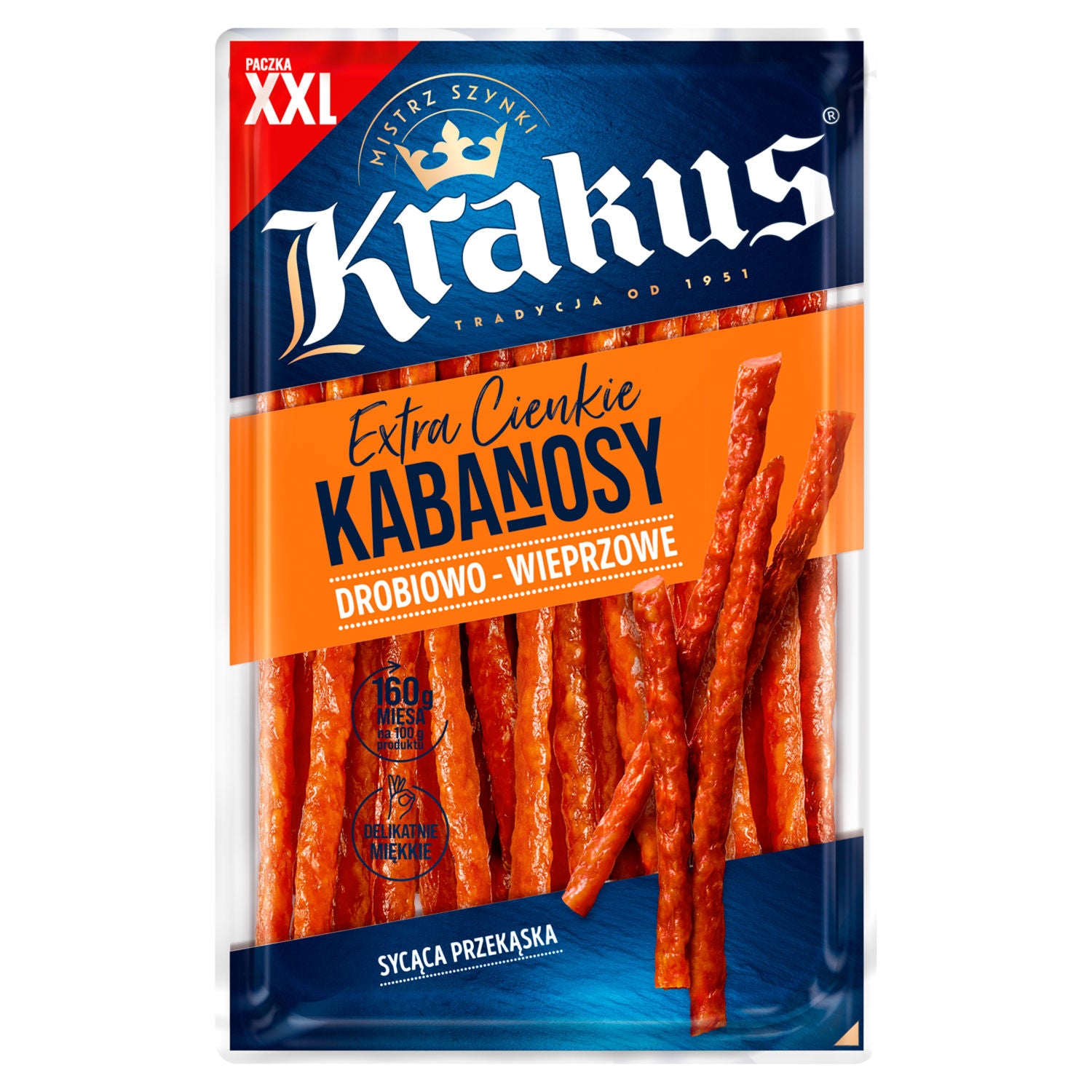 Krakus Kabanosy smoked sausage 250g - British product