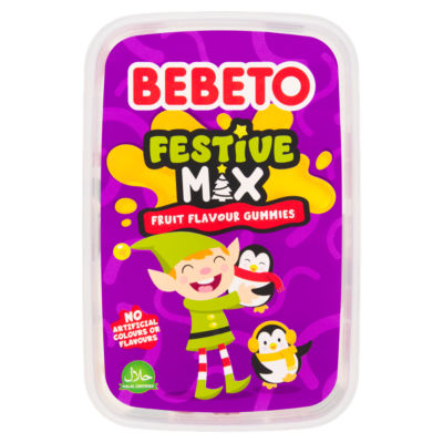 Bebeto Festive Mix fruit flavour gummies 350g, UK version