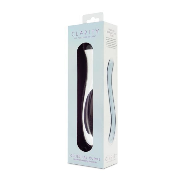 Clarity Celestial Curve glass dildo 7.1 inch, UK version