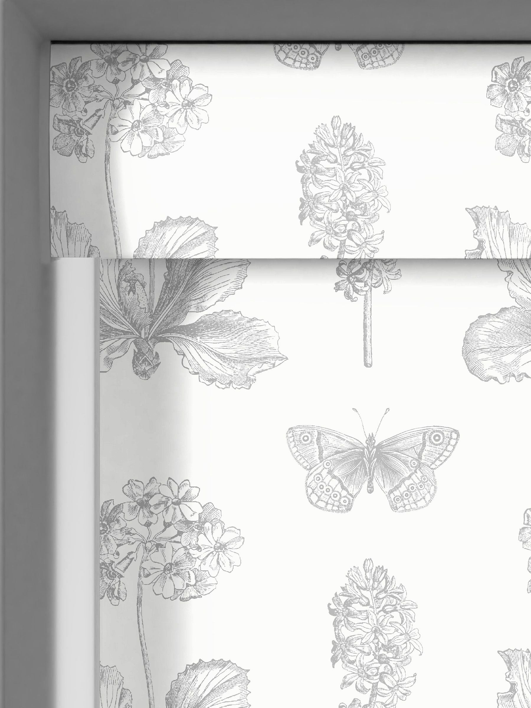 Dilly sheer roller blind dusk grey made to measure - British product