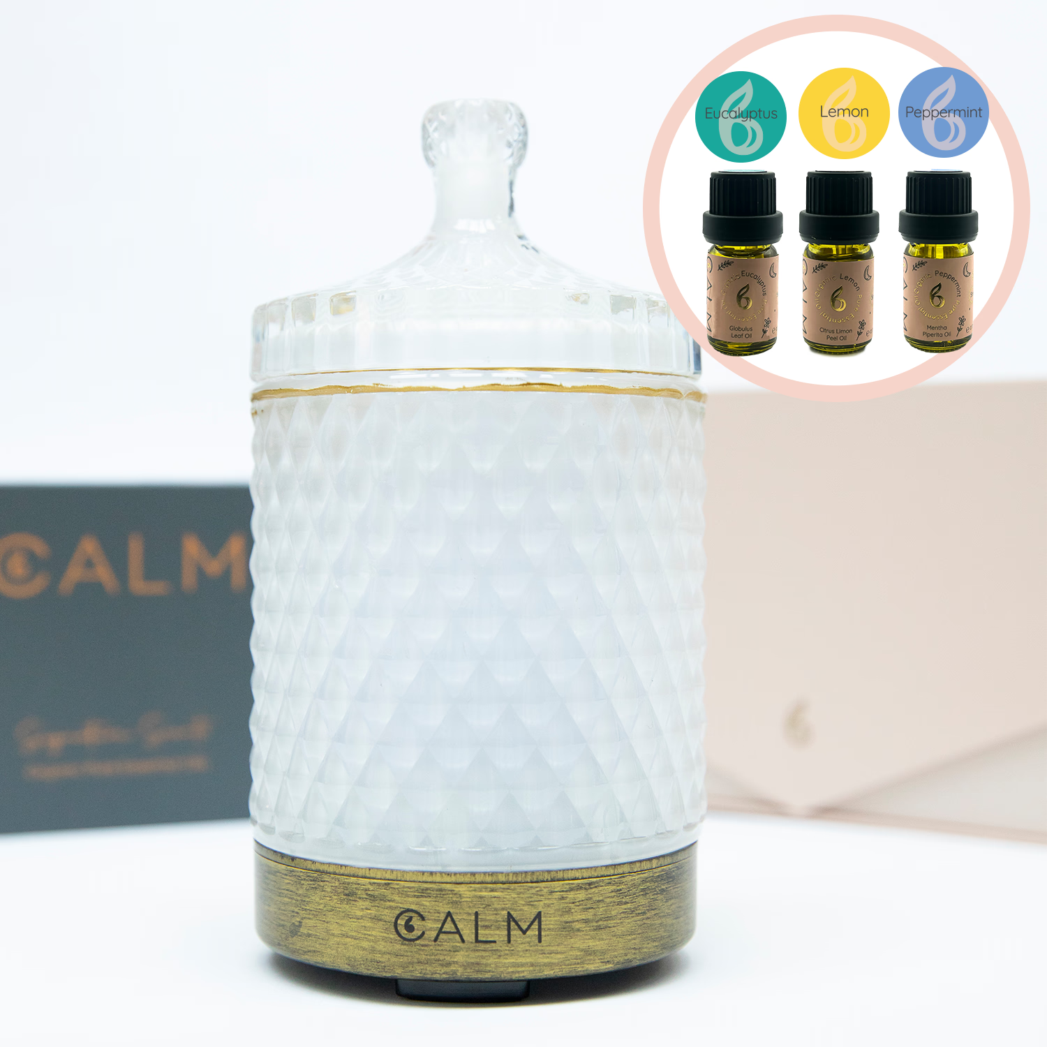 B Calm Live Calm essential oil diffuser set, imported from the UK