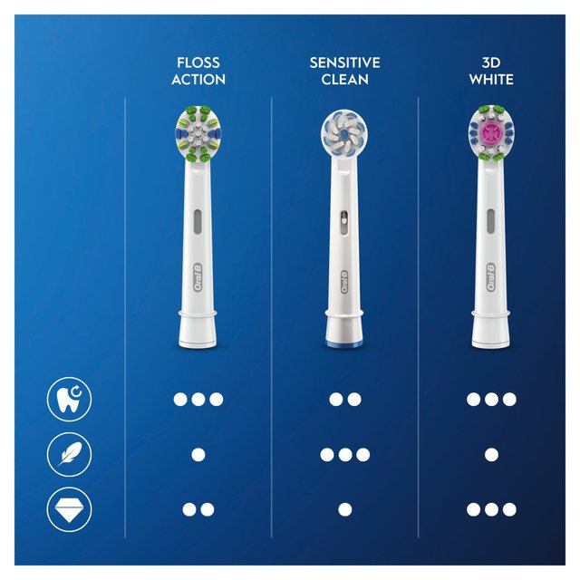 Oral-B FlossAction Toothbrush Heads   4 per pack GOODS M&S   