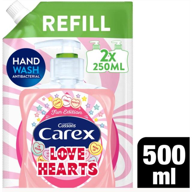 Carex Fun Editions Love Hearts Antibacterial Handwash Refill   500ml GOODS M&S   