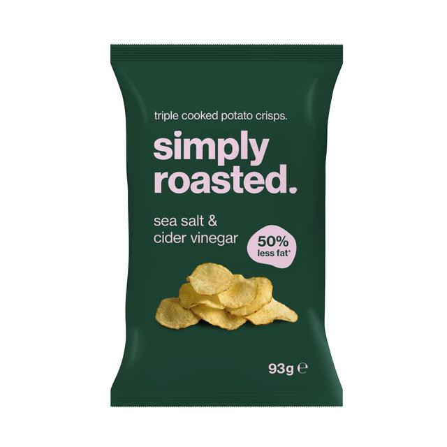 Simply Roasted Sea Salt & Cider Vinegar Crisps   93g GOODS M&S   