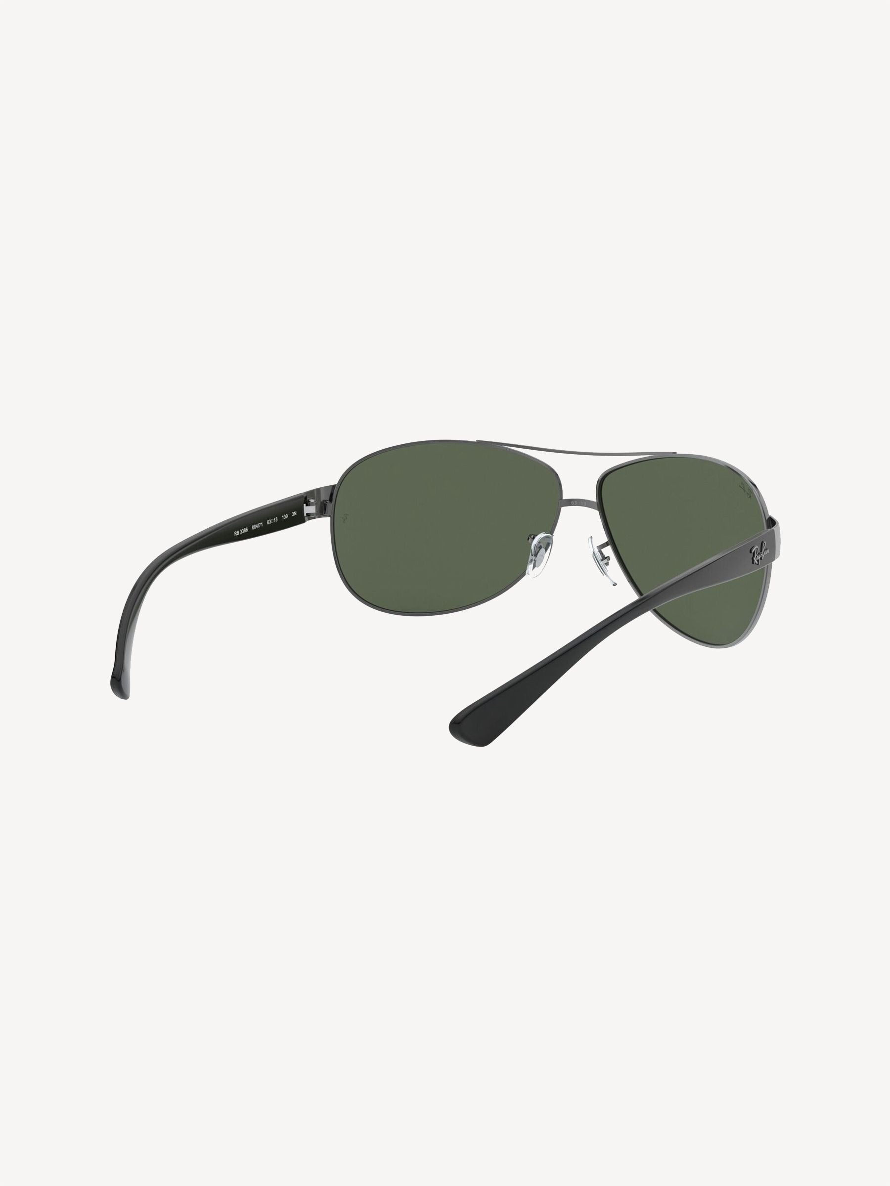 Ray-Ban schwarze Sonnenbrille mit Metallrahmen, UK Version