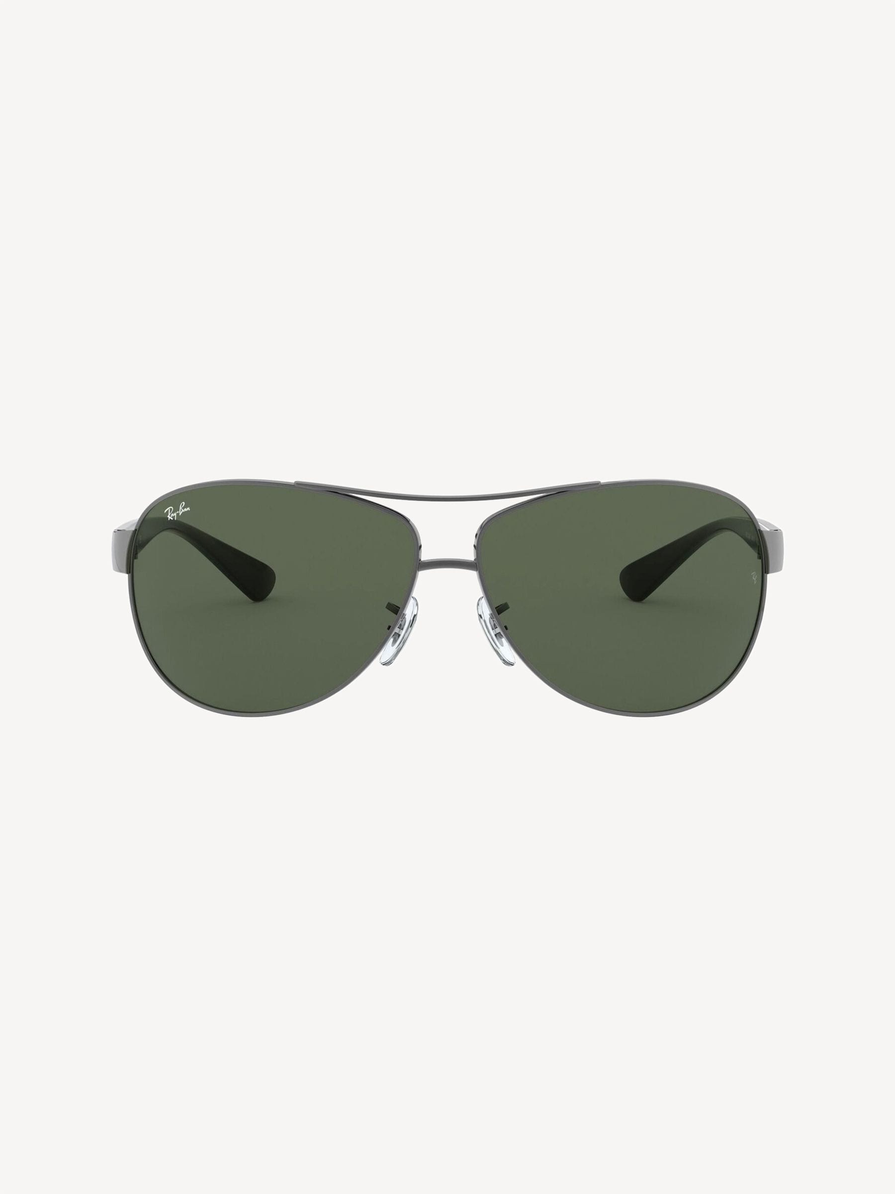 Ray-Ban schwarze Sonnenbrille mit Metallrahmen, UK Version