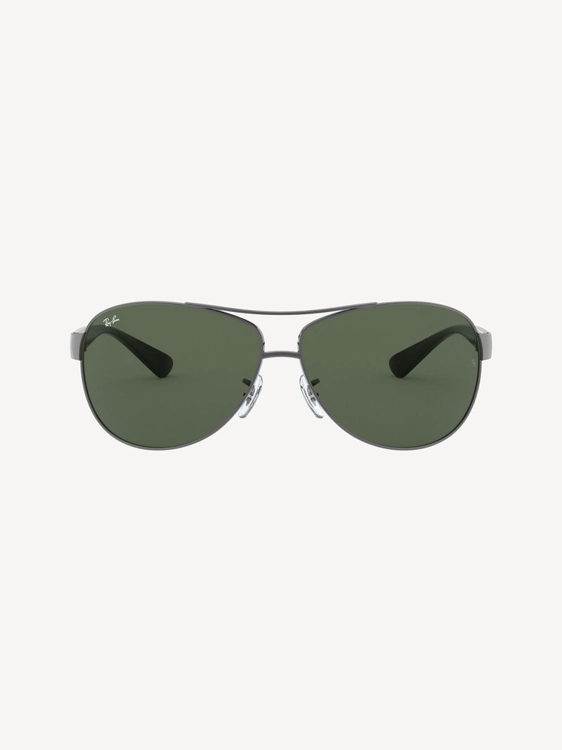 Ray-Ban schwarze Sonnenbrille mit Metallrahmen, UK Version