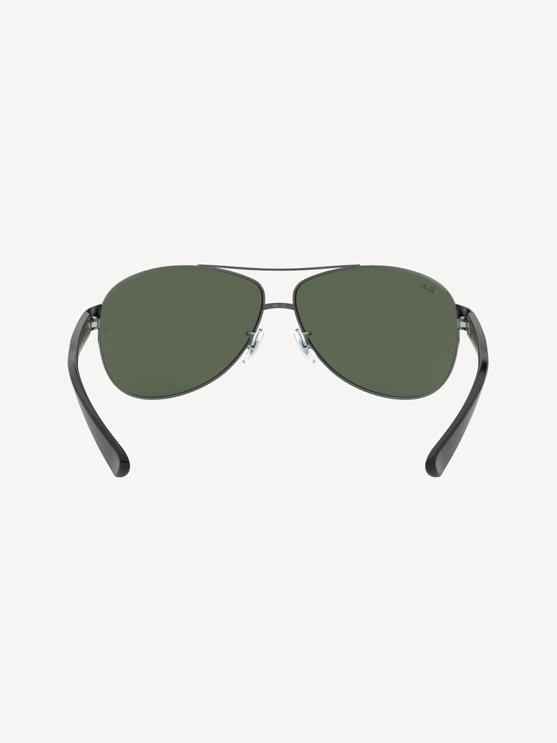 Ray-Ban schwarze Sonnenbrille mit Metallrahmen, UK Version