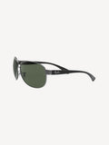 Ray-Ban schwarze Sonnenbrille mit Metallrahmen, UK Version