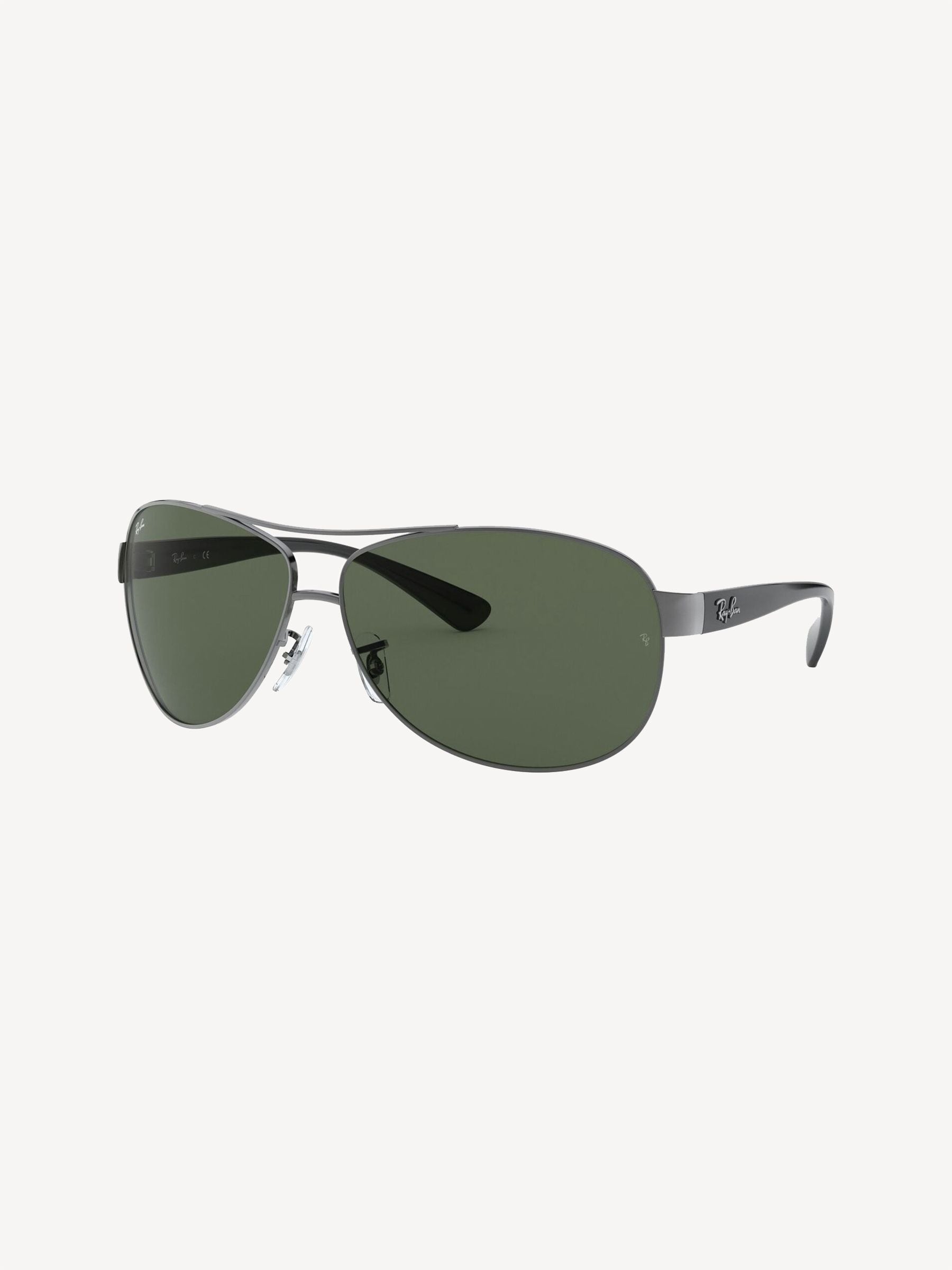 Ray-Ban schwarze Sonnenbrille mit Metallrahmen, UK Version