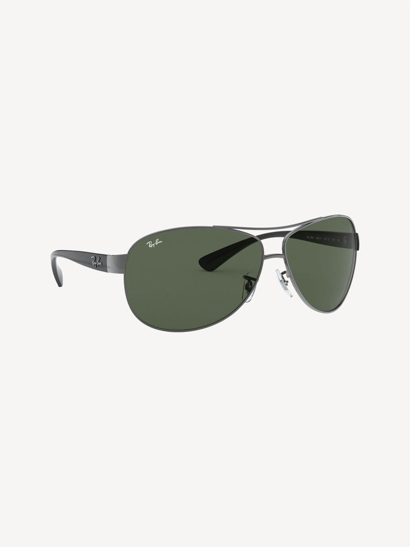 Ray-Ban schwarze Sonnenbrille mit Metallrahmen, UK Version