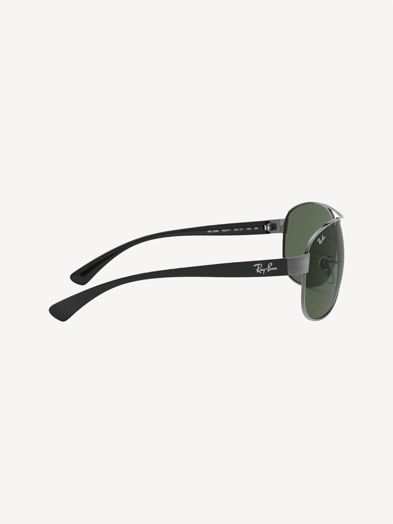 Ray-Ban schwarze Sonnenbrille mit Metallrahmen, UK Version