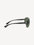 Ray-Ban schwarze Sonnenbrille mit Metallrahmen, UK Version