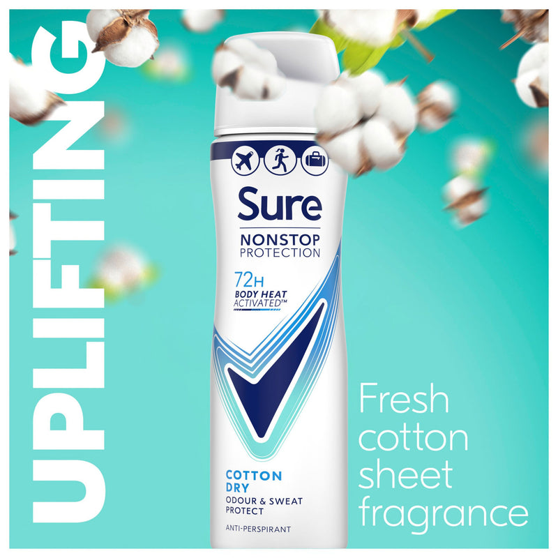 Sure Cotton Dry anti-perspirant spray 75 ml (British brand)