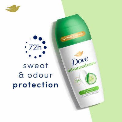 Dove Advanced Care Go Fresh Cucumber Scent Antiperspirant Roll On 50ml