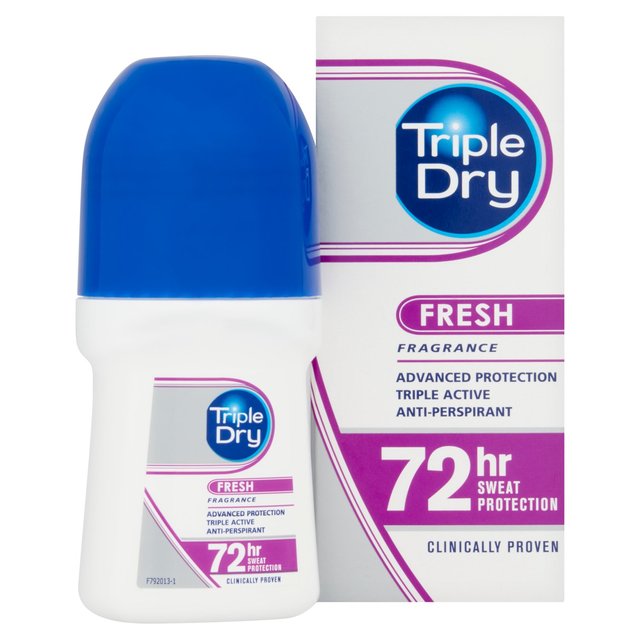 Triple Dry Fresh Fragrance Female Roll-On Antiperspirant Deodorant   50ml