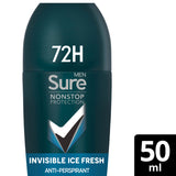 Sure Men Antiperspirant Deodorant Roll On Nonstop Invisible Ice Fresh GOODS ASDA   