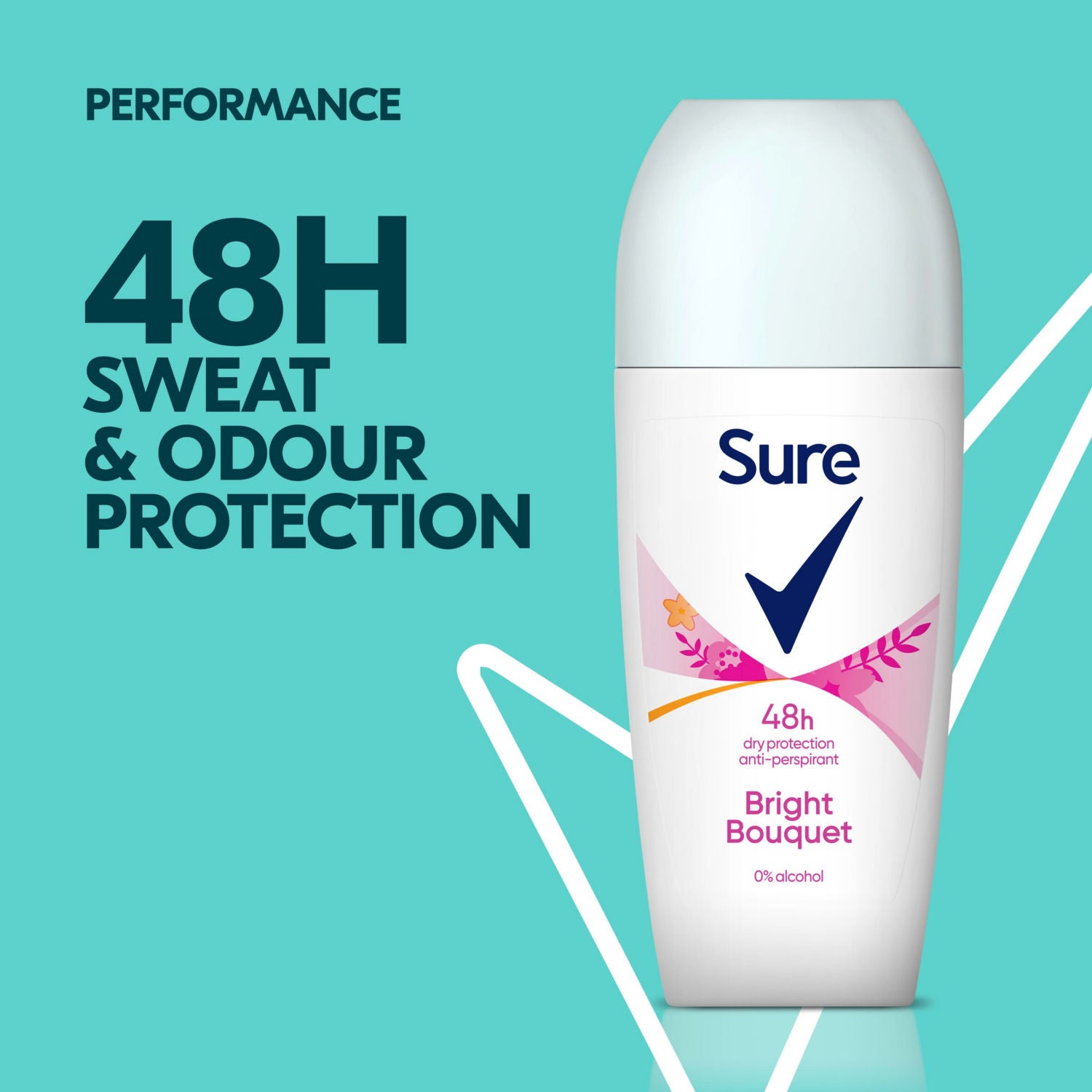 Sure Anti-Perspirant Roll On Bright Bouquet 50ml (British brand)