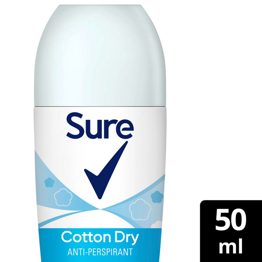 Sure Anti-Perspirant Deodorant Roll On Cotton Dry 50 ml