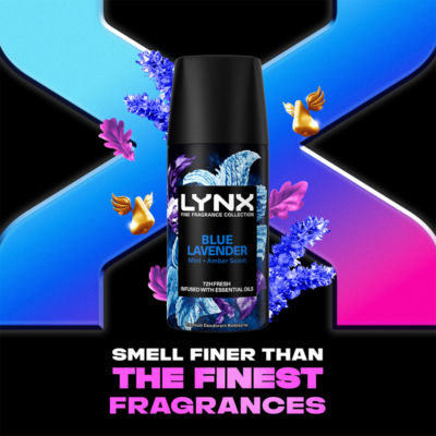 Lynx Blue Lavender body spray 35ml, imported from the UK