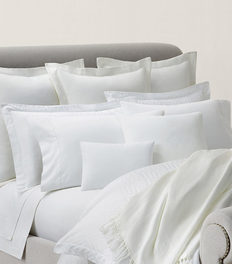 Ralph Lauren Home Penthouse White Square Oxford Sham Pillowcase (65cm x 65cm)