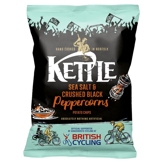 KETTLE Chips Sea Salt & Crushed Black Peppercorns   130g GOODS M&S   