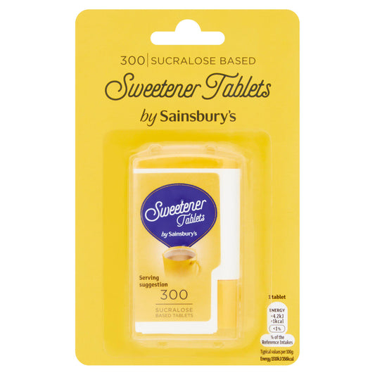 Sainsbury's Sucralose Sweetener Tablets x300 15.6g Sweeteners Sainsburys   