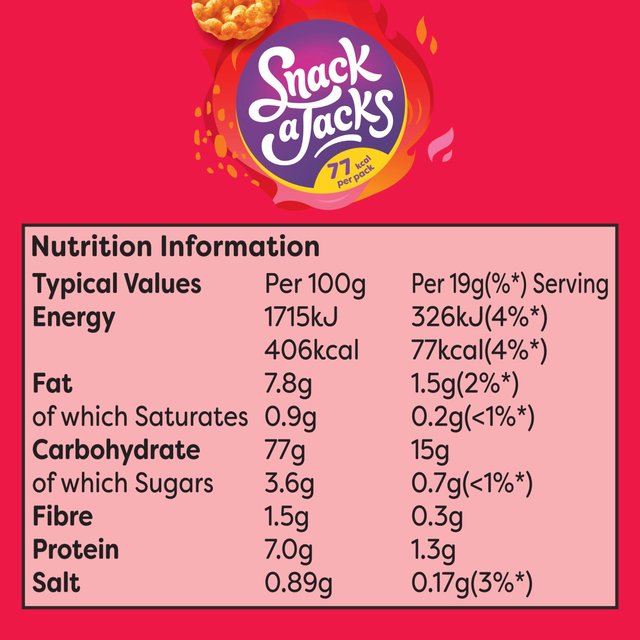 Snack a Jacks Sweet Chilli Multipack Rice Cakes   5 per pack GOODS M&S   