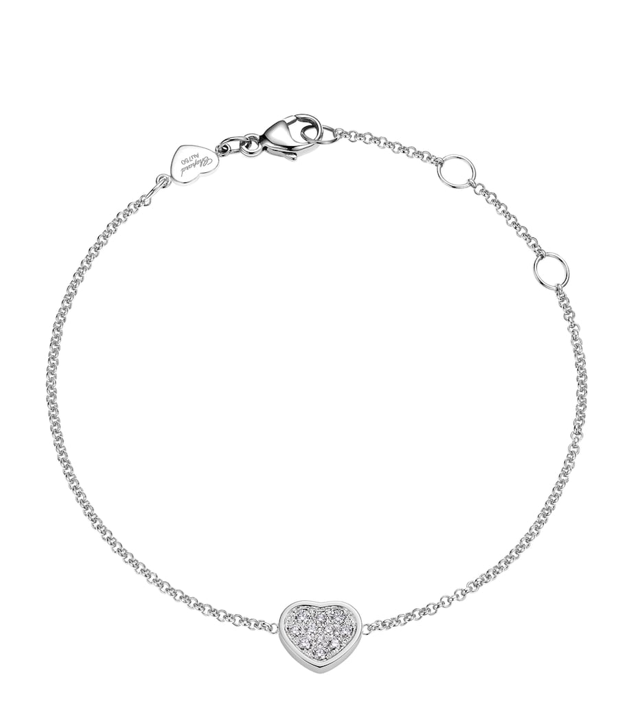 Chopard white gold diamond Happy Hearts bracelet, imported from the UK