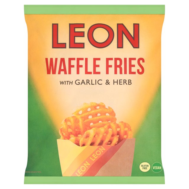 LEON Garlic & Herb Waffle Fries   550g GOODS M&S   