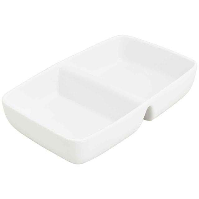 M&S Collection Ceramic Divided Vegetable Serving Dish White