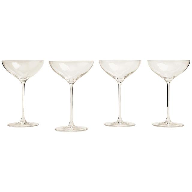 M&S The Sommelier's Edit Set of 4 Champagne Saucers 'One Size Clear   4 per pack GOODS M&S   