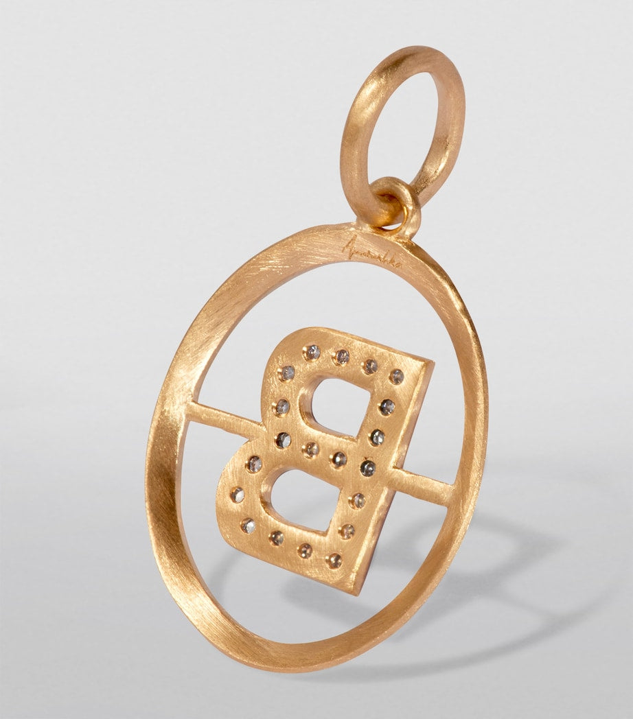 Annoushka gold diamond initial B pendant - British product