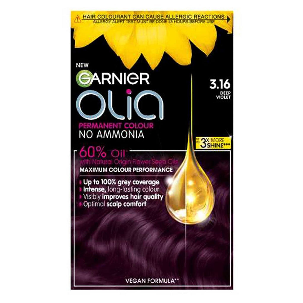 Garnier Olia Bold 3.16 Deep Violet No Ammonia Permanent Hair Dye