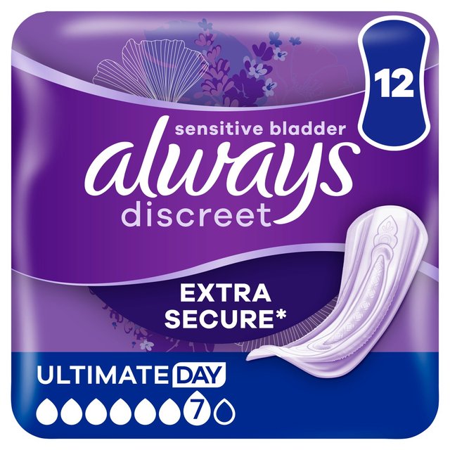 Always Discreet Incontinence Pads Ultimate Day   12 per pack GOODS M&S   