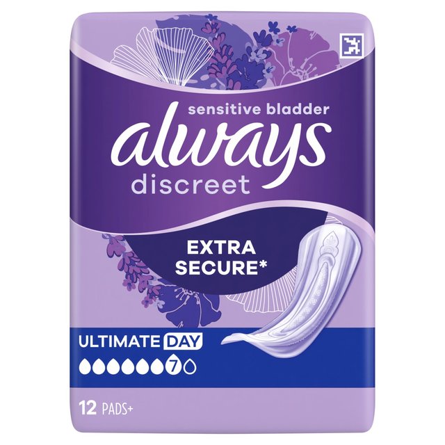 Always Discreet Incontinence Pads Ultimate Day   12 per pack GOODS M&S   