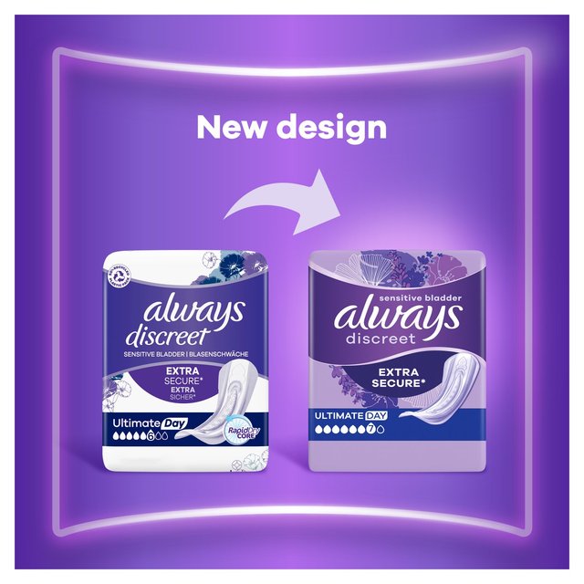 Always Discreet Incontinence Pads Ultimate Day   12 per pack GOODS M&S   