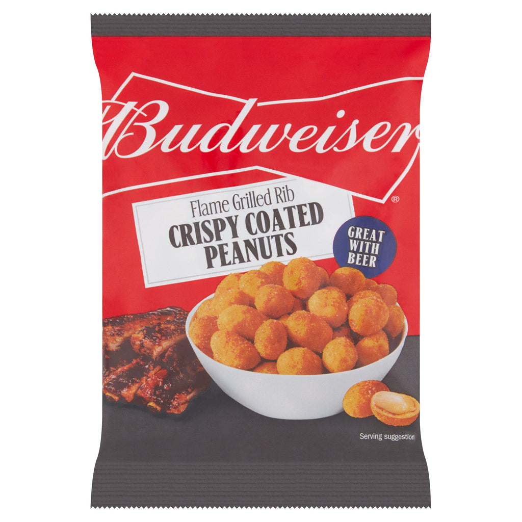 Budweiser Flame Grilled Rib Crispy Coated Peanuts 150g