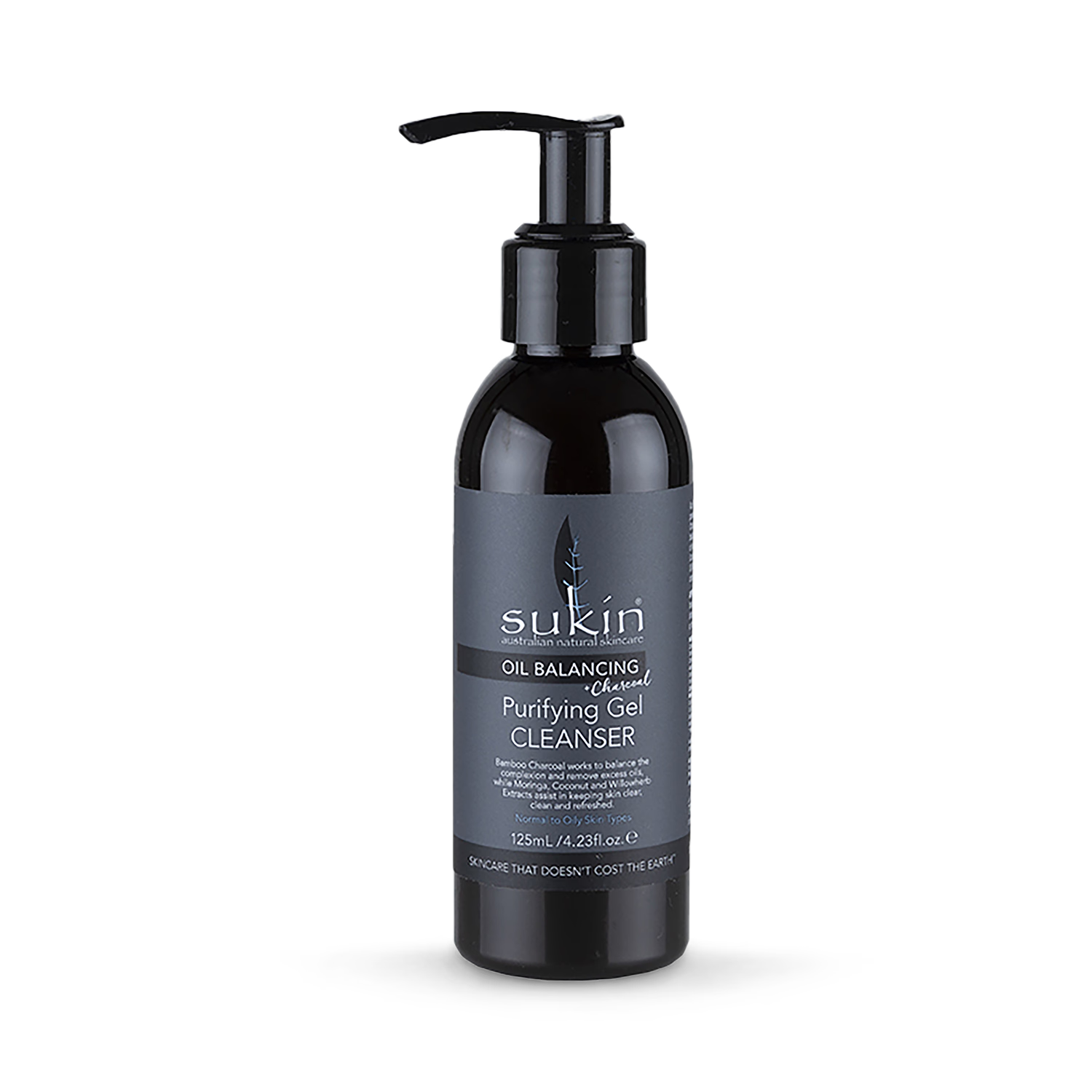 Sukin Oil Balancing Charcoal Gel Cleanser 125ml (British brand)