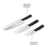 KitchenAid Classic Set of 3 Chef Knifes GOODS M&S   